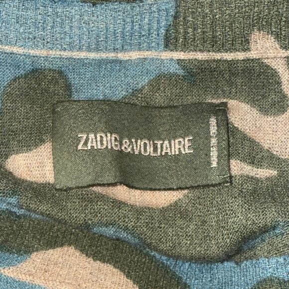 Zadig & Voltaire Camouflage Blouse - Green and Tan - Picture 4 of 5